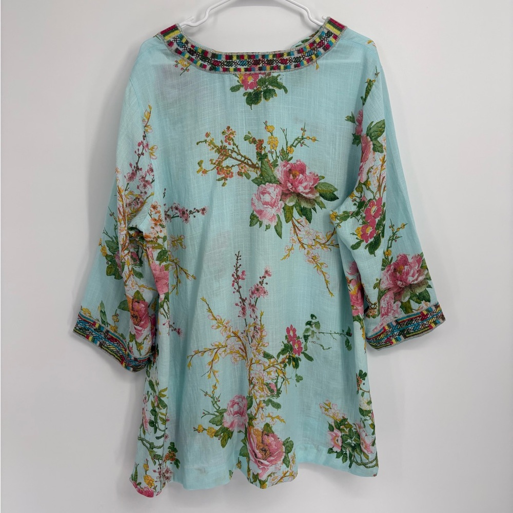 Soft Surroundings Merielle Floral Embroidered Tunic - Picture 5 of 8